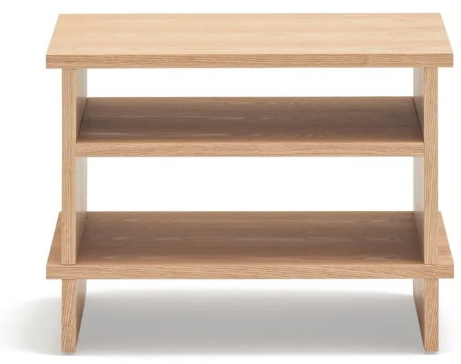 Natúr színű éjjeliszekrény tölgyfa dekorral Inari – Teulat