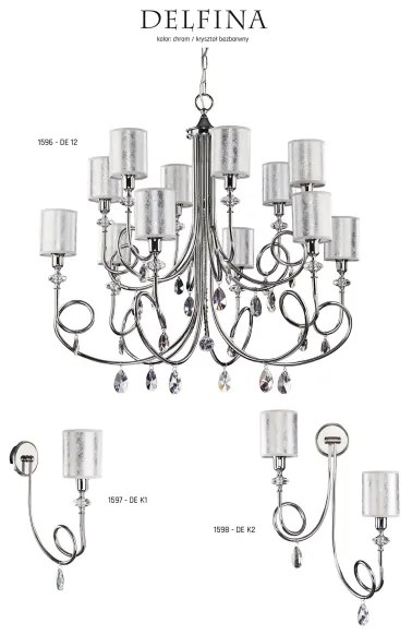 Jupiter 1596 - DE 12 CH - Csillár DELFINA 12xE14/40W