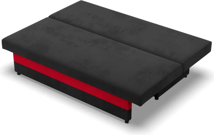 Sony kanapé, szövet anyag, hab töltet, fekete - piros