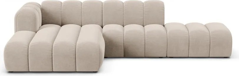 Bézs sarokkanapé (bal oldali) Lupine – Micadoni Home