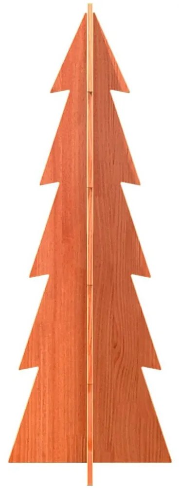 viaszbarna tömör fenyőfa karácsonyfa-dekoráció 112 cm