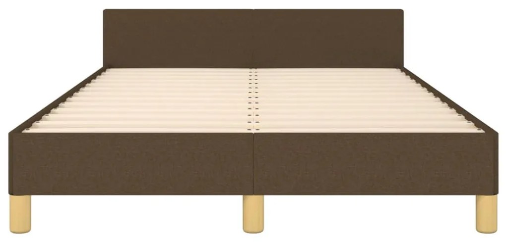 sötétbarna szövet ágykeret matrac nélkül 120x200 cm