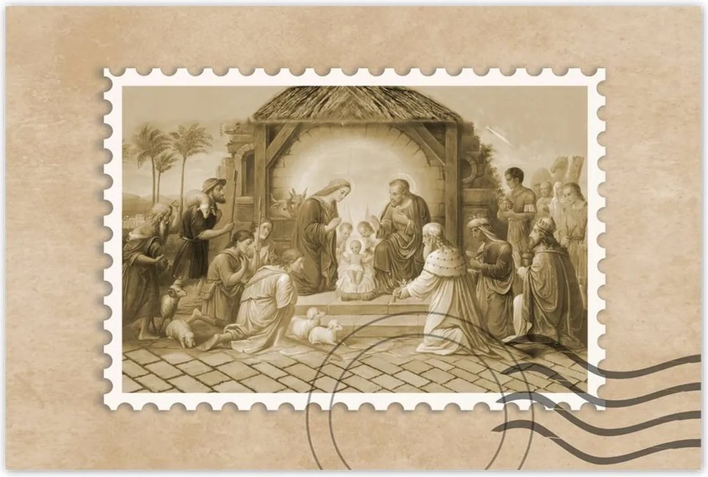 Poszter 60x40 Szépia színű jászol