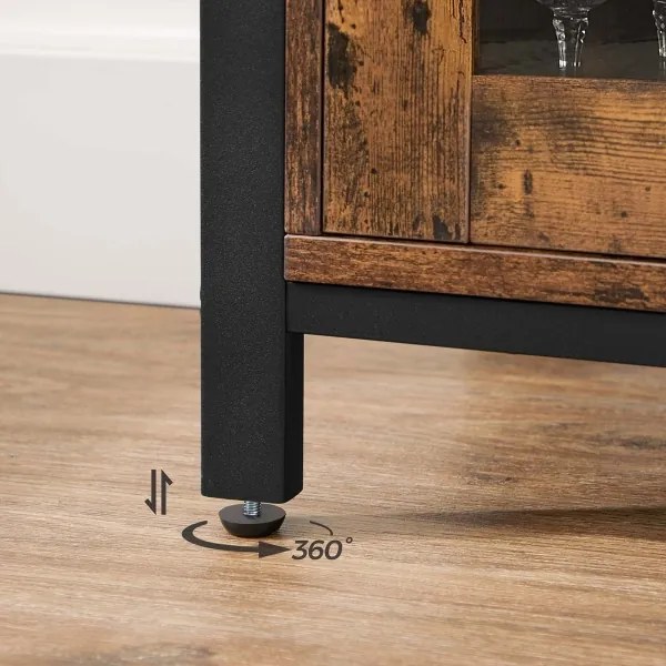 FIRA barna/fekete komód