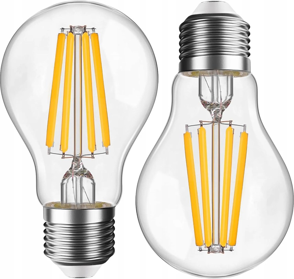 Genixgreen Led izzó E27 7W 2 db, 1200 Lumen, Meleg fehér 2700K