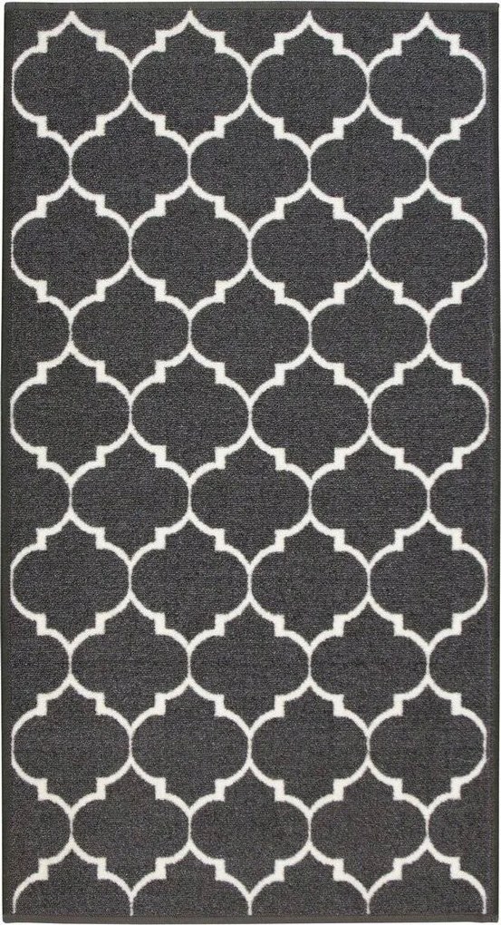 Csúszásgátló Szőnyeg Lóhere Clover Grafit Étkező Konyha 120x160 cm