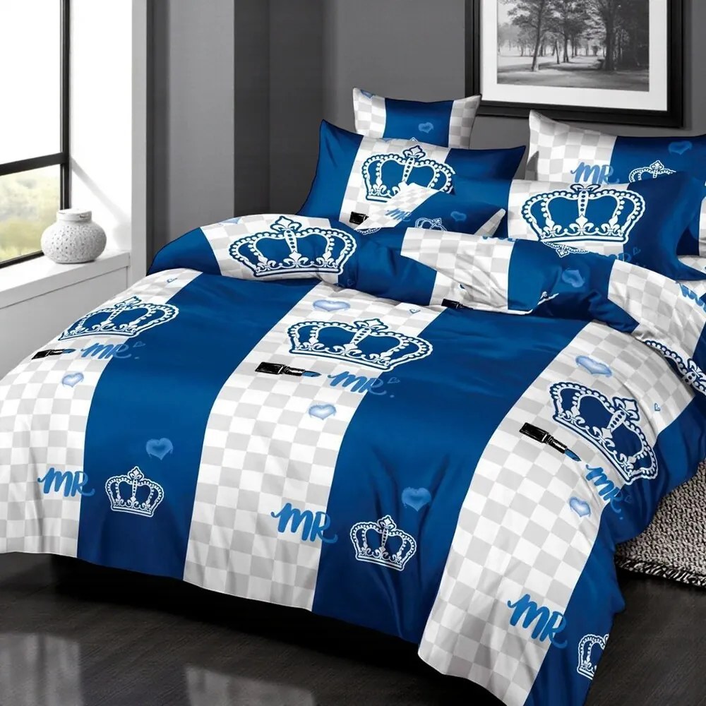 Ágynemű CROWN BLUE 7 részes 140X200 cm