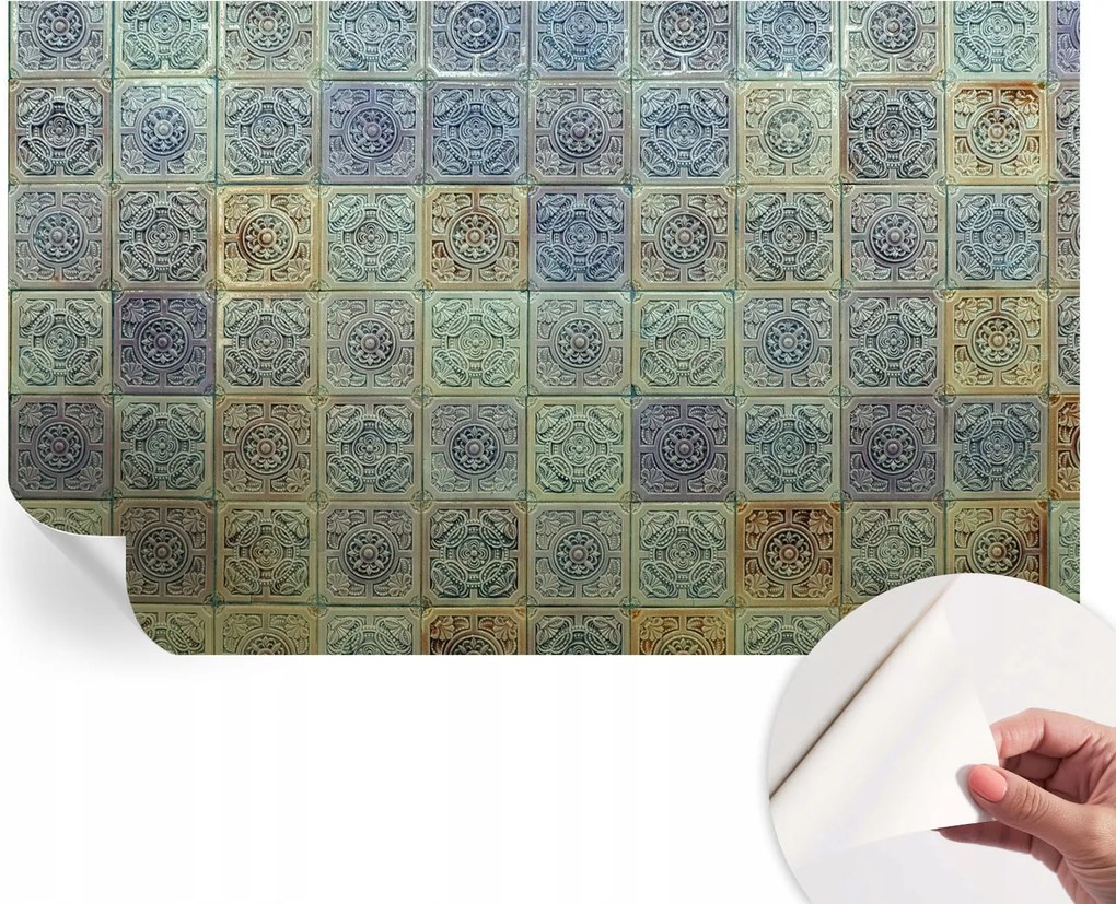 Prémium öntapadós fali fotótapéta Geometrikus csempék 416x254 cm