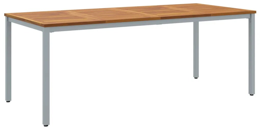 Kertasztal 200x90x75 cm Tömör Akácfa és Fém