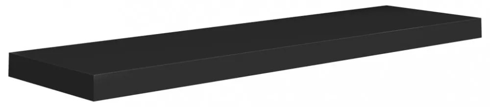 4 db fekete MDF lebegő fali polc 90 x 23,5 x 3,8 cm