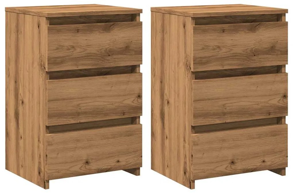 éjjeliszekrények 2 db Artisan tölgy 40x35x62,5 cm műfa