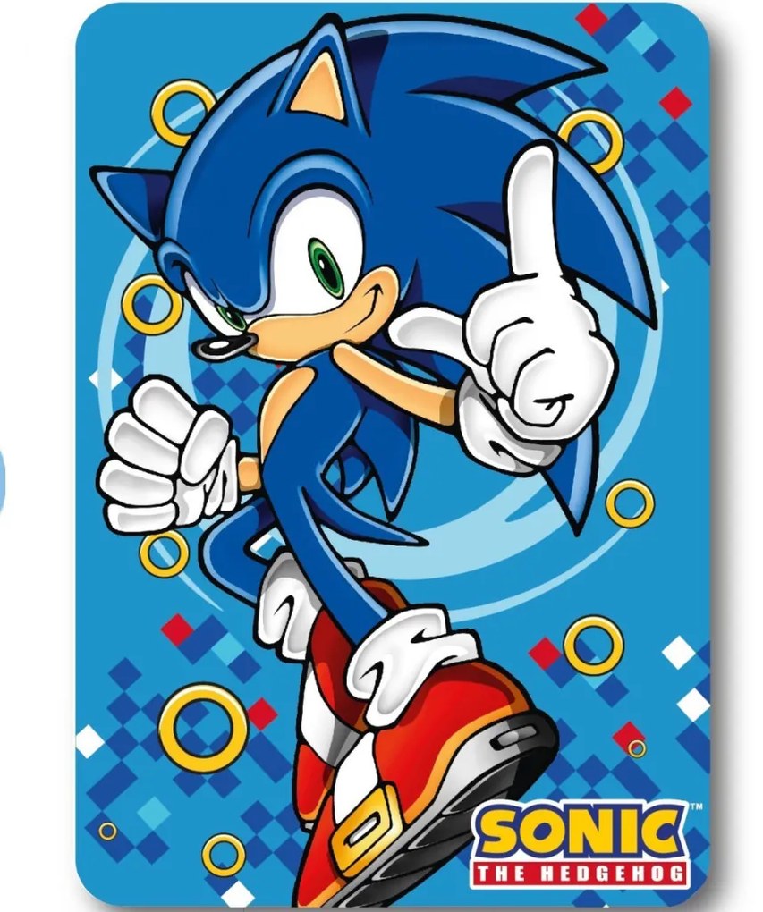 Sonic a sündisznó Gold Ring polár takaró 100x140cm