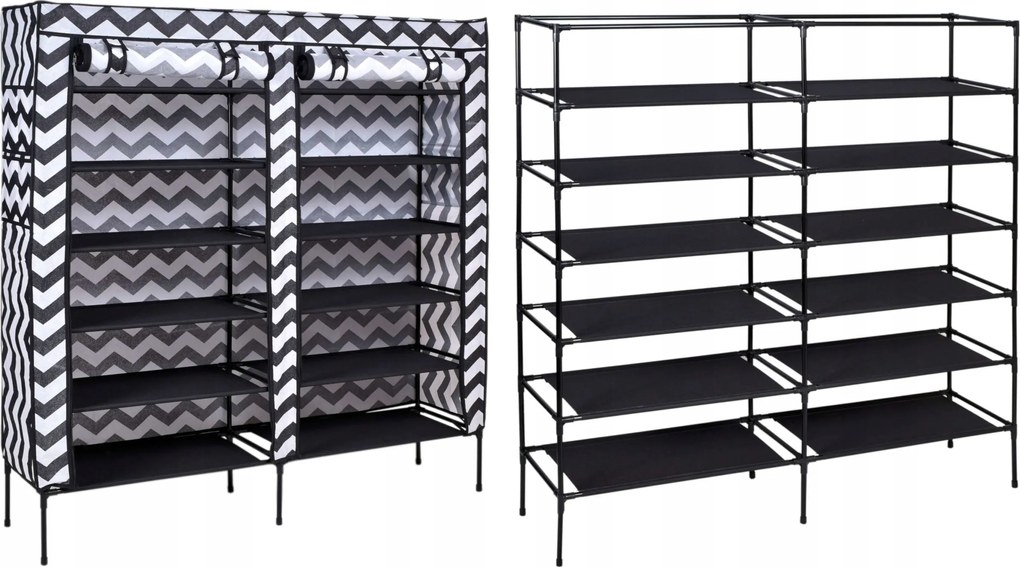 Textil Cipősszekrény Cipőspolc Könyvespolc Állvány Gardrób Rendszerező