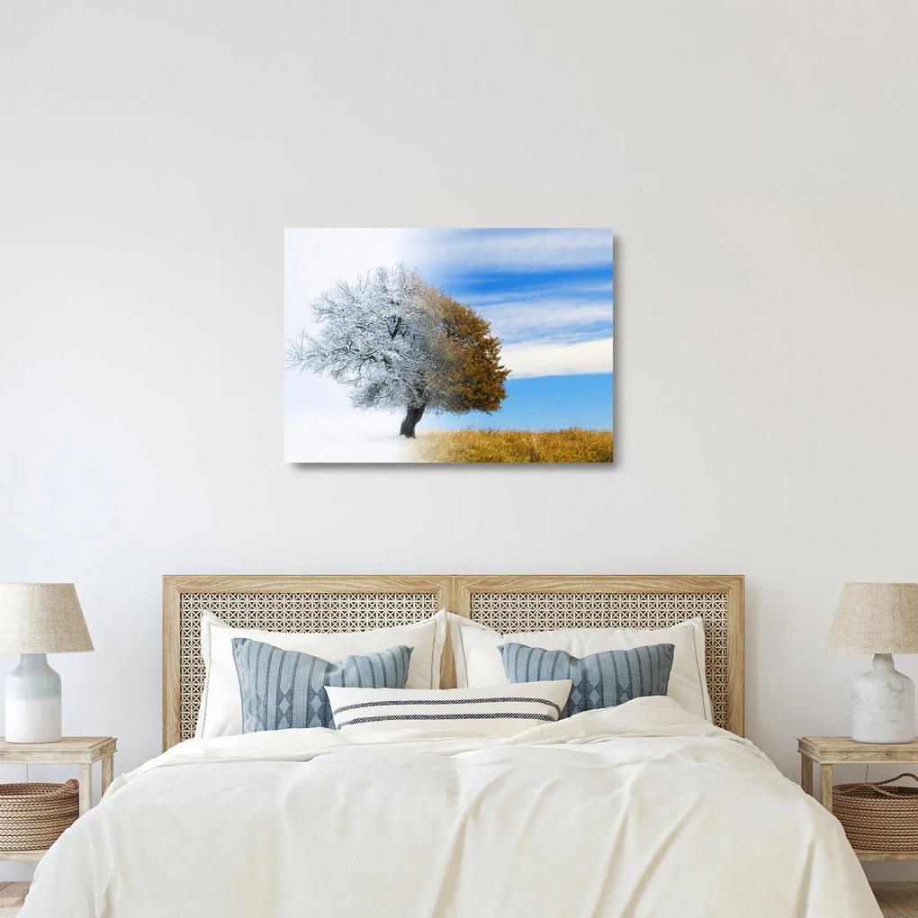 Kép - Évszakváltás (üvegen) (70x50 cm)