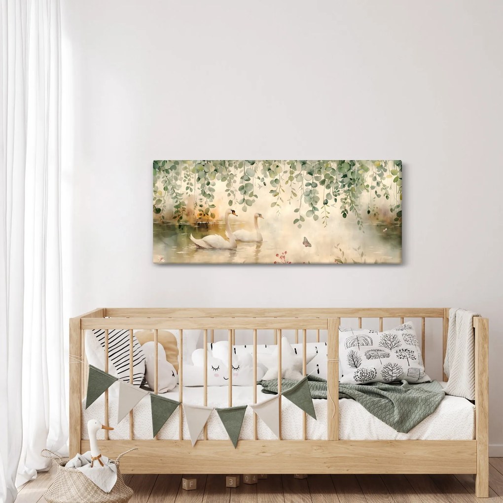 Kép - Tó, akvarell (120x50 cm)