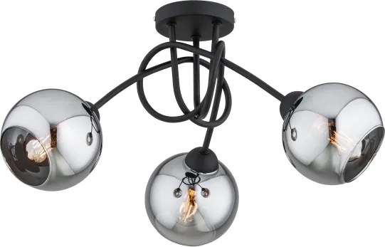 Brilagi - Felületre szerelhető csillár DIOR 3xE27/60W/230V fekete/füstszürke