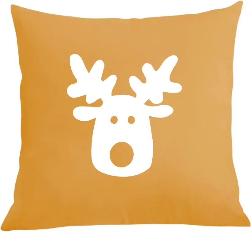 Párna párnahuzat Karácsonyi nyomtatás Rénszarvas Rudolf Mikulás segítő