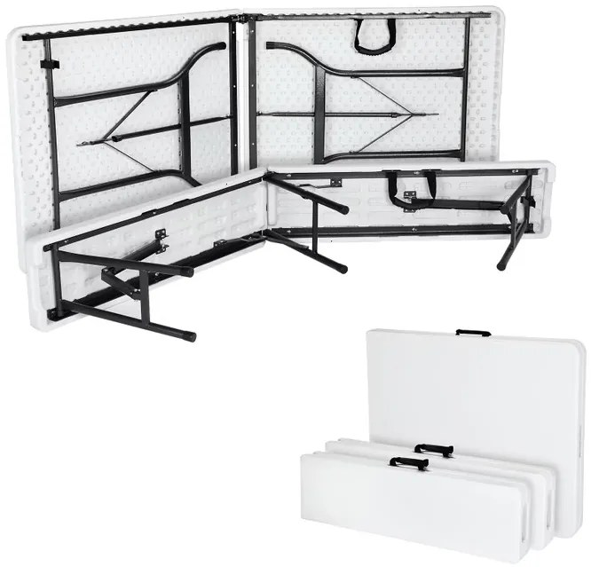 Casaria® Sörkészlet 183 cm - fehér