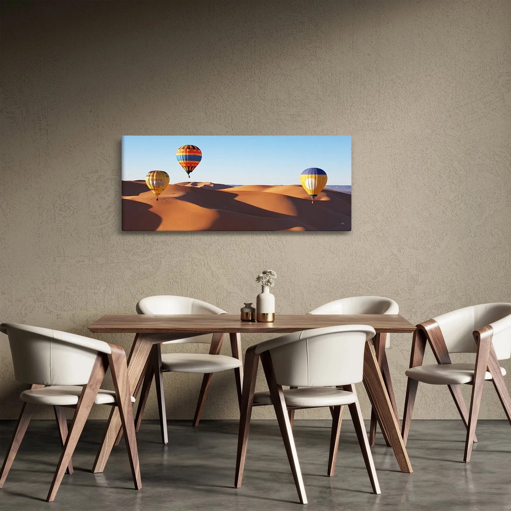Kép - Repülő léggömbök a pusztában (120x50 cm)