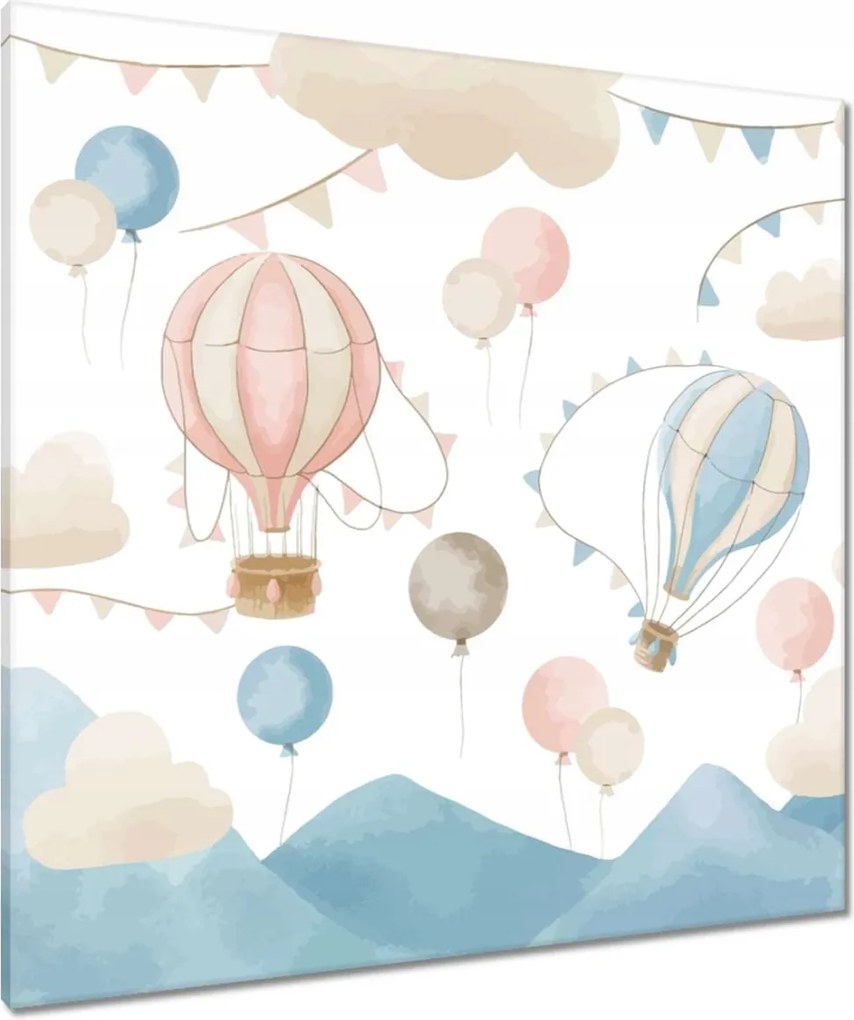 Vászonkép 90x90 Léggömb motívum a gyerekszobába