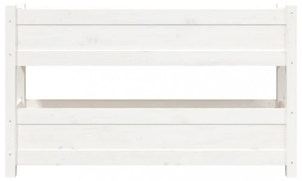 fehér tömör fenyőfa növénytartó 112x25x66 cm