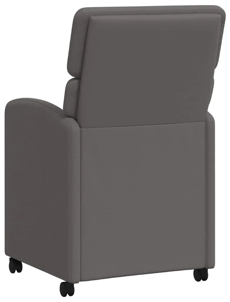 Kerekes Étkező Székek 2 pcs Szürke 58 x 65 x 98 cm Műbőr