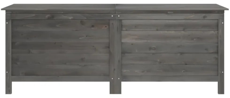 antracit tömör fenyőfa kerti tárolóláda 150 x 50 x 56,5 cm