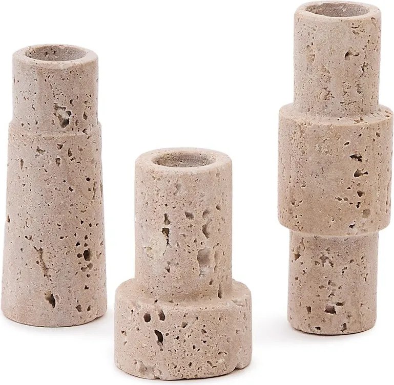 Kő gyertyatartó készlet 3 db-os Majid – Kave Home