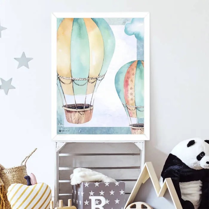 INSPIO Falikép fiúknak - Hőlégballonok