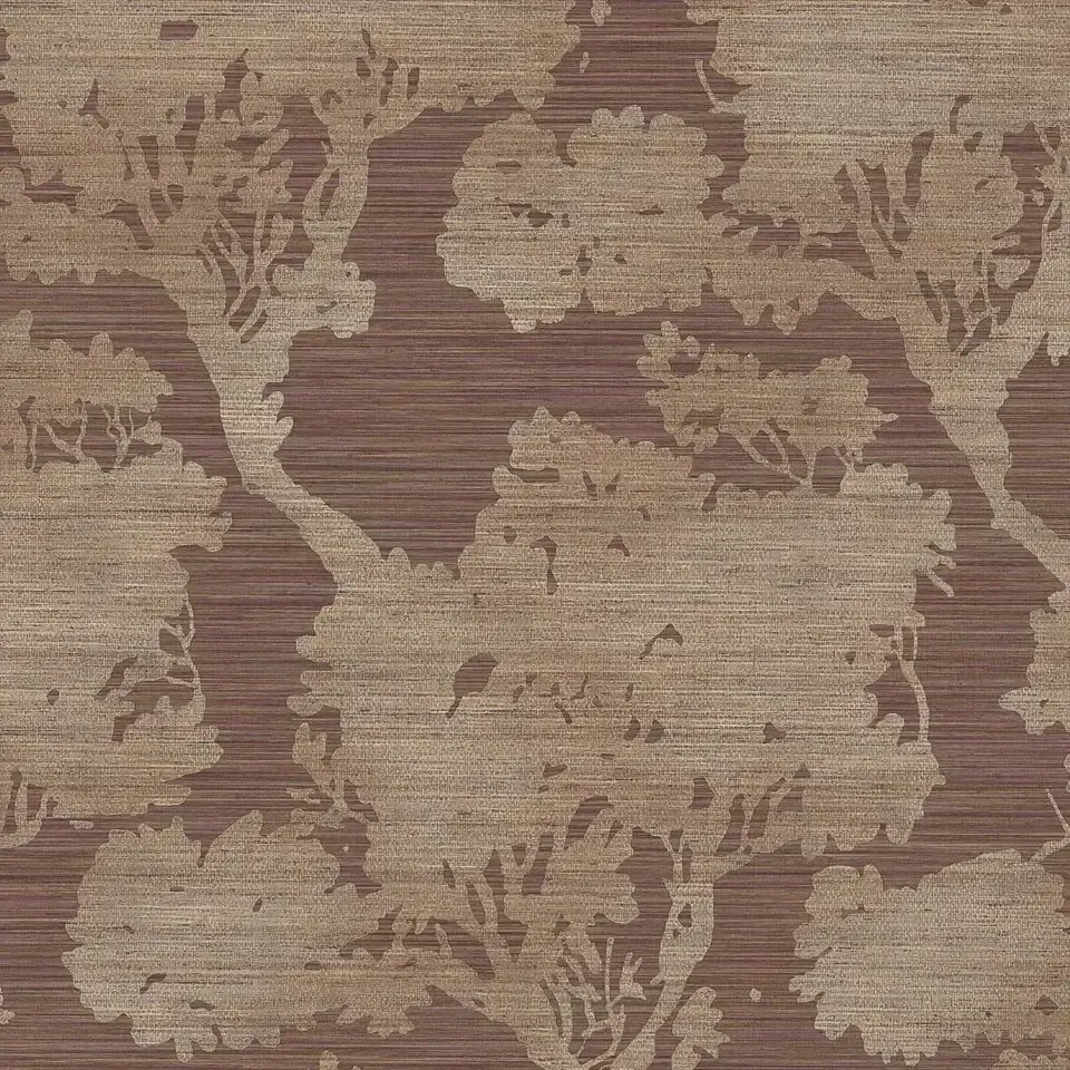 Parato Cristiana Masi Ornamenta Albero barna-lila fa mintás texturált vlies tapéta – 35958