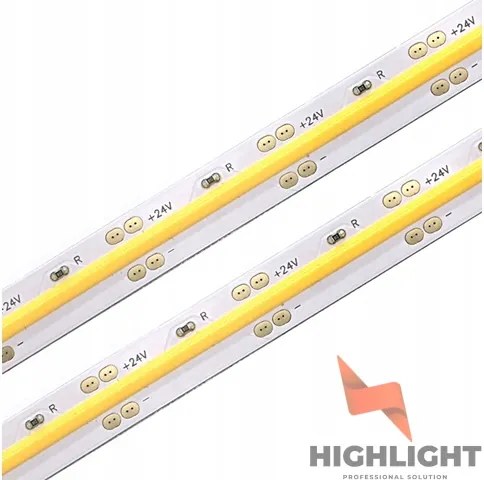 20m Led szalag Cob 24V 10W CRI>90Ra Ultra Hideg 528LED/m 10000K Highlight