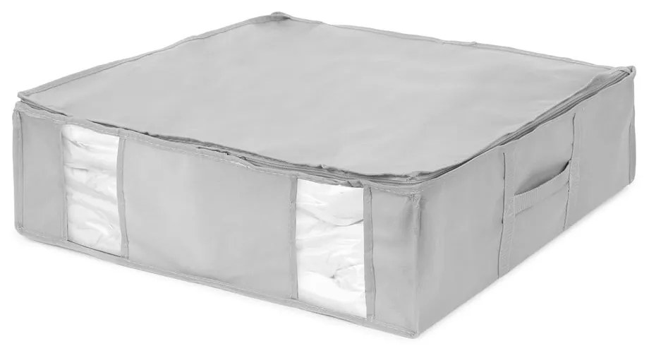 Vákuumos-megerősített textil ruhatároló doboz 56x56x16,5 cm Granit – Compactor
