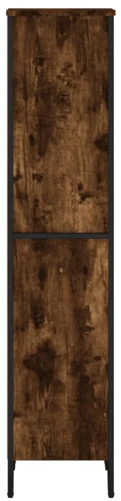 füstös tölgy színű szerelt fa könyvszekrény 50 x 31 x 137,5 cm