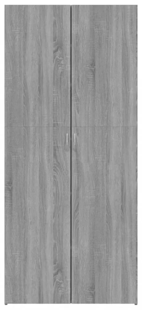 szürke sonoma színű szerelt fa cipősszekrény 80x35,5x180 cm