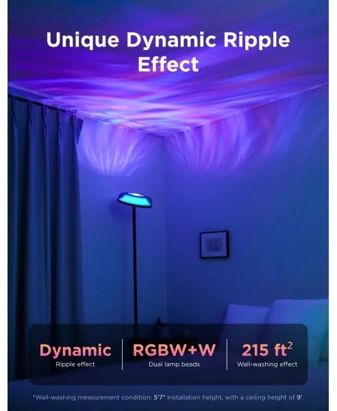 Govee-LED RGBICWW Fényerőszabályozható állólámpa UPLIGHTER MATTER LED/24W/230V Wi-Fi