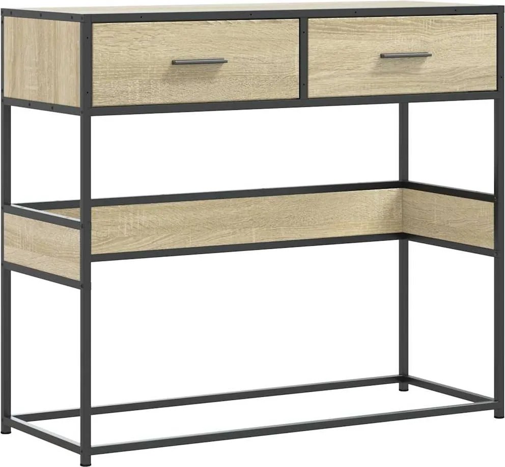 vidaXL sonoma tölgy színű szerelt fa tálalóasztal 90x35x80 cm