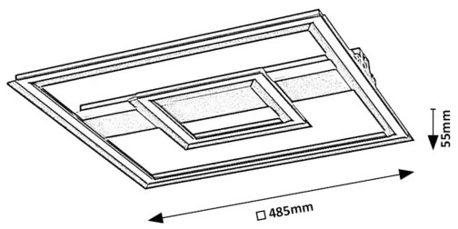 Rabalux 71071 - LED mennyezeti lámpa SIDONA LED/48W/230V 3000K fekete