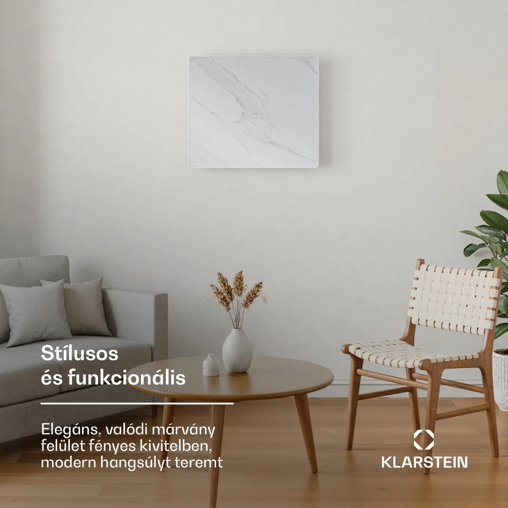 Klarstein MarmoHeat infravörös panel | 420 W | 6 - 12 m² | márvány design | 70 cm x 63 cm