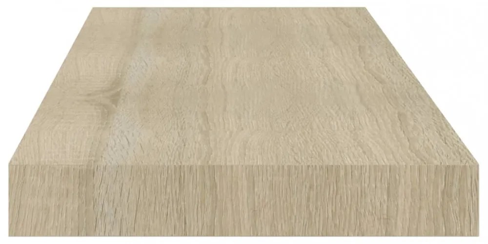 tölgyszínű MDF lebegő fali polc 60 x 23,5 x 3,8 cm