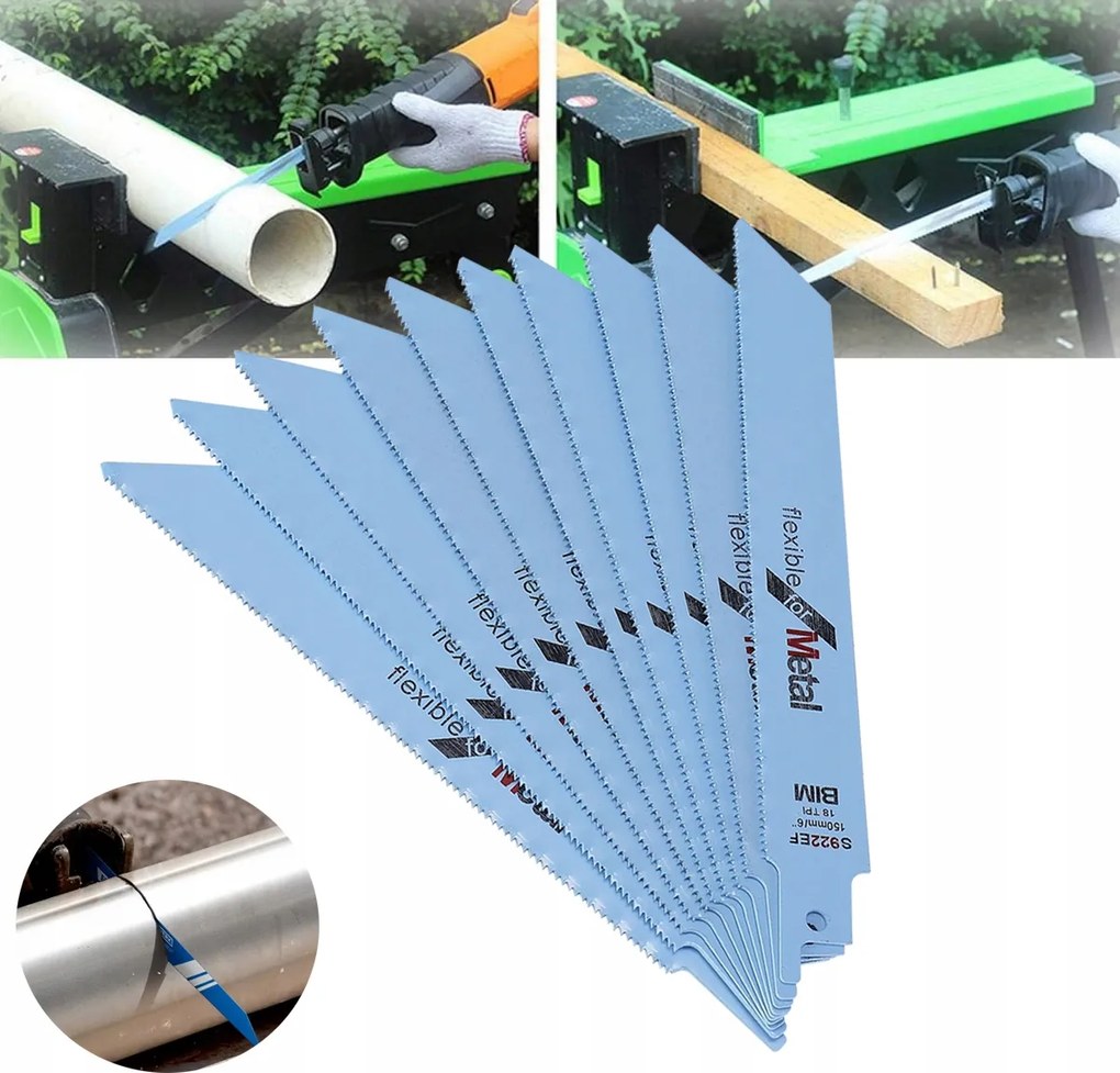 Rozsdamentes acél fémfűrészlap 150mm 20 db-os szett