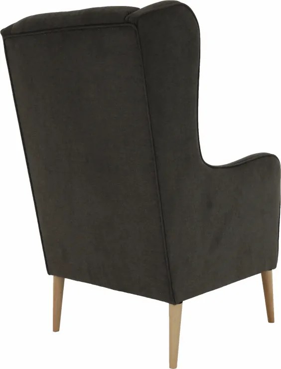 Kényelmes fotel, barna/bükk, BREDLY