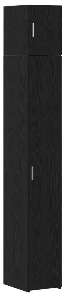 Slim tárolószekrény Fekete tölgy 30x42.5x225 cm Szerelt fa