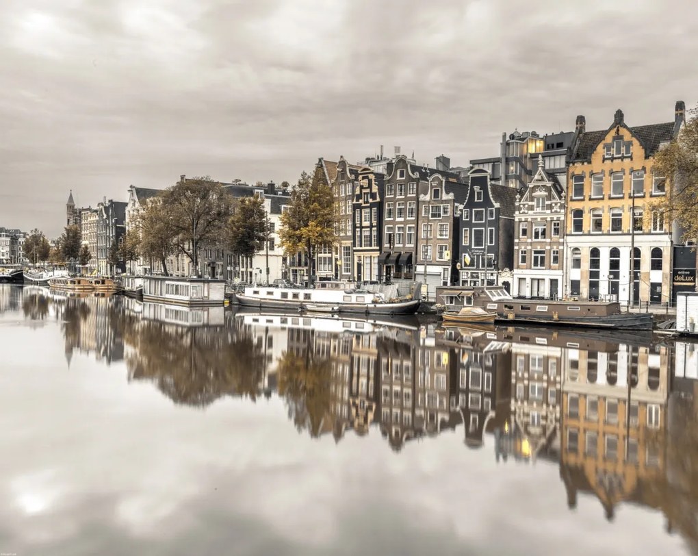 Poszter 76x60,5cm Csatorna Amszterdam városon át 3, Assaf Frank