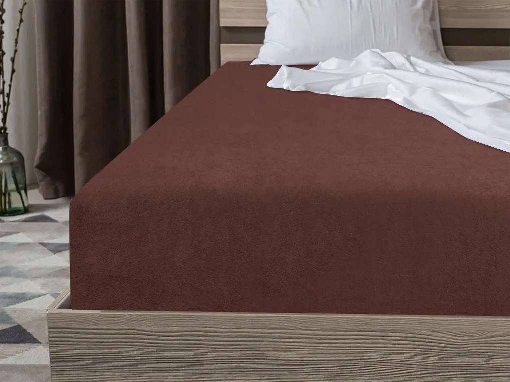 Textilomanie Froté lepedő Exclusive sötétbarna 90 x 200 cm