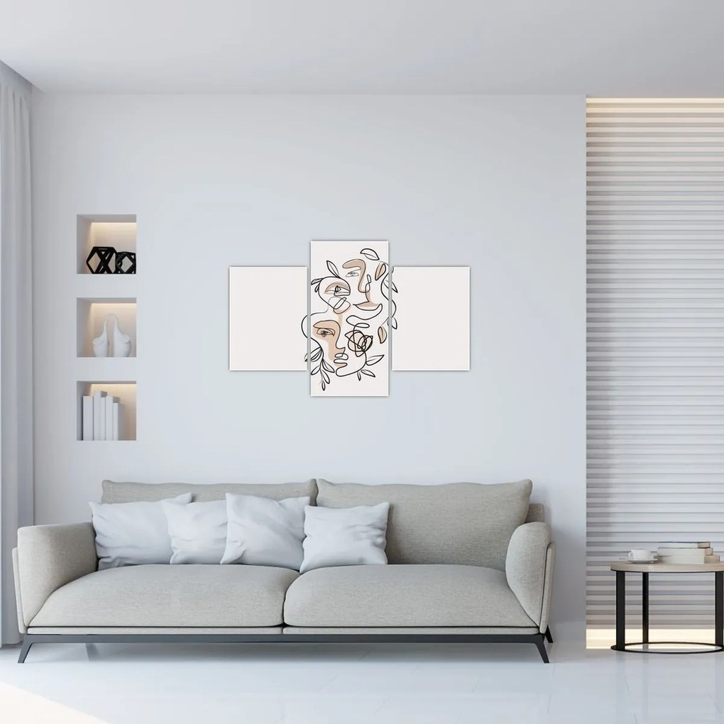 Kép - Line art arckezelés (90x60 cm)