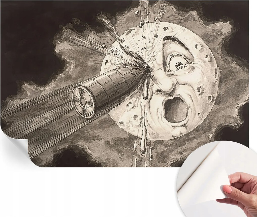 Öntapadós tapéta Fali furnér 3D hatás Kozmikus ütközés 104x70 cm