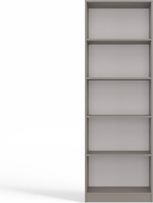 R60 polcos szekrény, könyvtartó, 60x182x30 cm, agyag színű