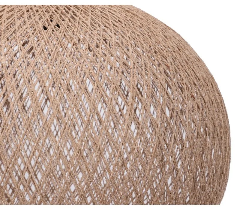 Bézs függőlámpa juta búrával ø 38 cm – Opviq lights