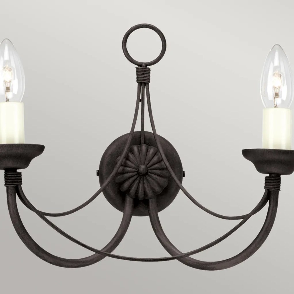 Elstead Lighting CARISBROOKE CB2-BLACK Fali lámpa 2x60W/E14