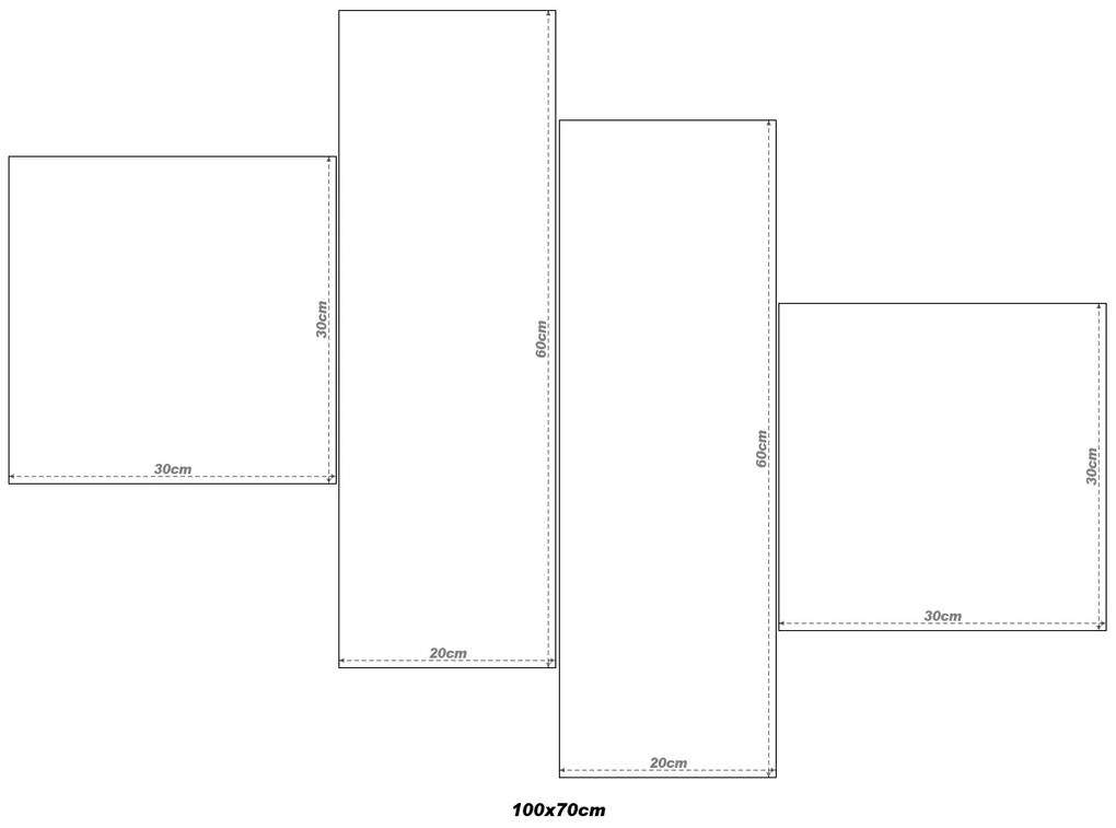 Gario 4 részes vászonkép fotóból Méret: 100 x 70 cm